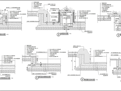 驳岸景观详图 施工图 园林景观给排水