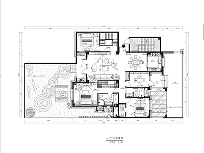 某现代中式黄金海岸洋房样板间 施工图 别墅