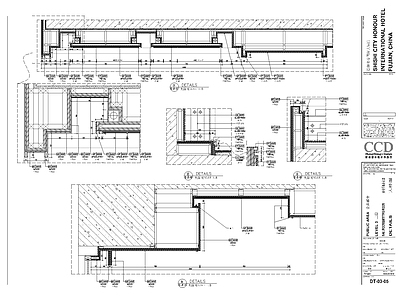 泉州某现代轻奢宴会厅会议室墙面节点大样图 施工图