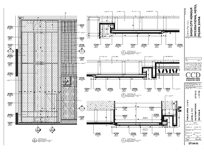 泉州现代轻奢4F宴会厅会议室墙面节点 施工图