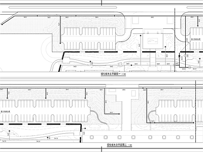 口袋公园停车场给排水 施工图 园林景观给排水