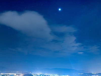 夜晚天空外景晚上城市外景