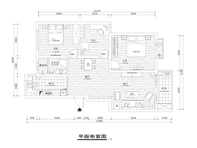 现代家装平层样板间