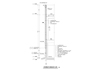 彩钢板外墙饰面墙身大样 施工图 节点