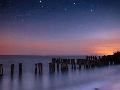 夜晚星空 夜晚天空 月亮月球 自然风景 星空 夜晚宇亩