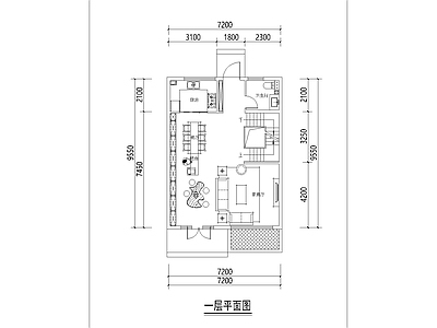 两面宽4层别墅建筑平面图 施工图