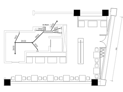 餐厅快餐店给排水 施工图 建筑给排水