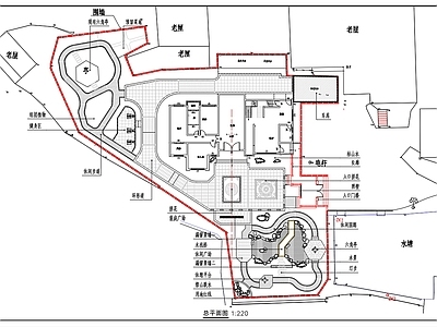 中式别墅庭院景观方案平面 施工图