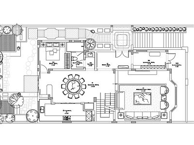 现代风格别墅露台景观方案 施工图