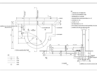 售楼处水景给排 施工图 园林景观给排水
