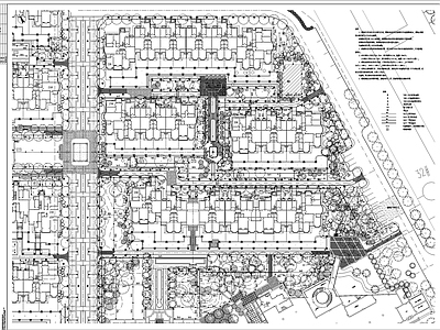 欧式住宅景观给排 施工图 园林景观给排水