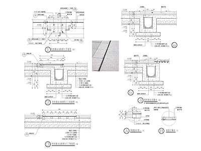 线性排水 施工图 园林景观给排水