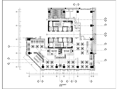 现代风格自助餐厅餐饮空间室内精装修 施工图