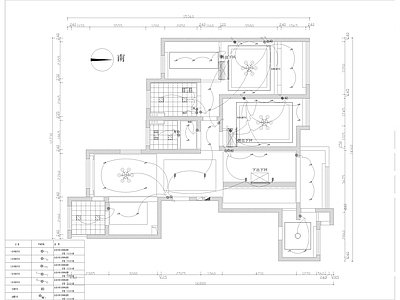 现代家装平层样板间全 施工图 两室两厅