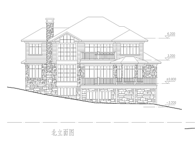 小型别墅建筑设计带效果图 施工图