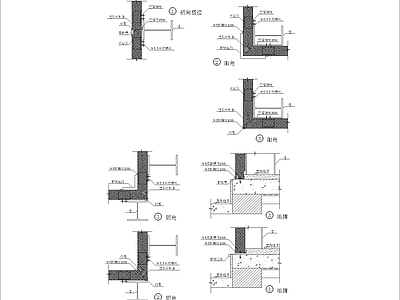 金属绝热夹心板屋面墙面建筑构造图集12 施工图 节点