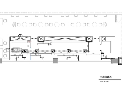 快餐店厨房建筑给排水 施工图