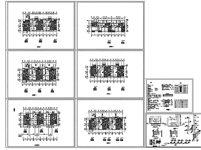 5层建筑室内采暖工程设计图 施工图 建筑暖通