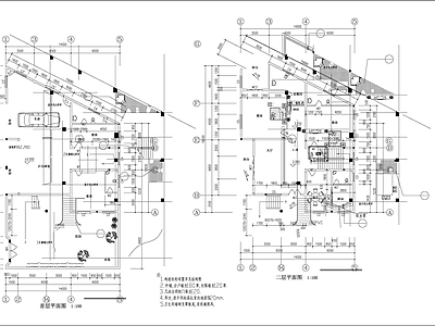 乡村小型别墅的建筑设计详细图 施工图