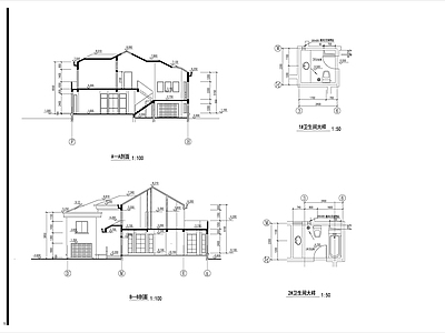 经典现代风格别墅完整建筑设计图 施工图