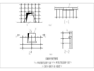 门窗洞口外脚手架搭设 施工图 通用节点