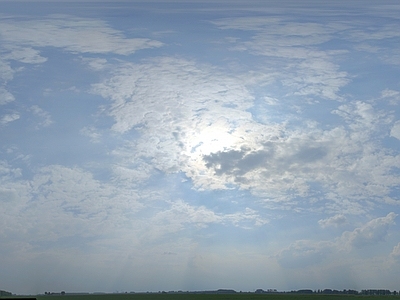 HDR全景天空农田乡村蓝天多云外景