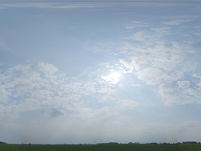 HDR全景天空农田乡村蓝天多云外景