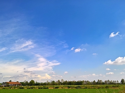 多云的蓝色天空景观风景 天空