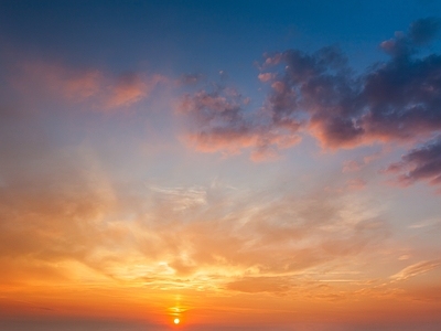 浪漫唯美夕阳天空 天空