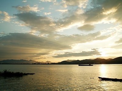 浪漫唯美夕阳天空 天空