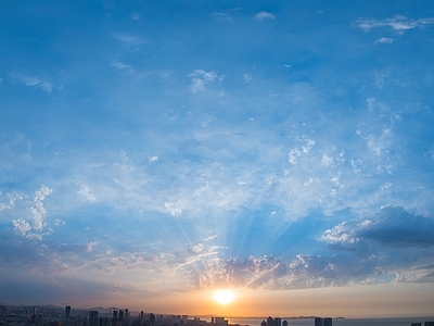 广角唯美纯净天空 白天天空