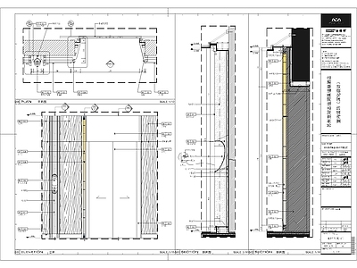 酒店电梯厅墙面节点 施工图