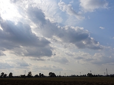 多云的蓝色天空景观风景