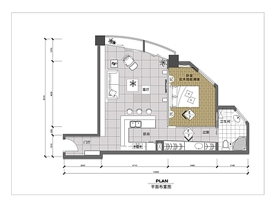 一室一厅家装平面图 小户型