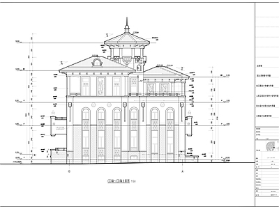 三层双拼简欧风格别墅建筑设 施工图