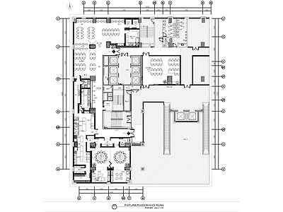 现代风员工餐厅食堂 施工图