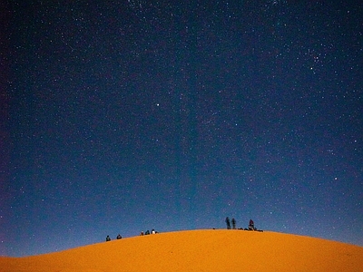 沙漠星空自然风景