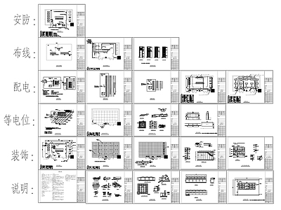 安防监控中心机房工程图 施工图