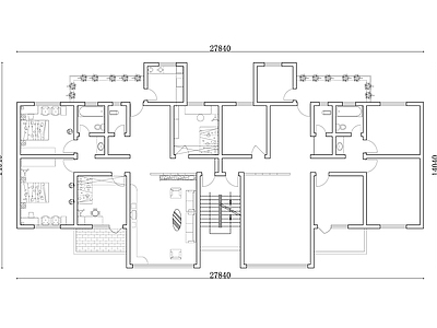 315m²公寓住宅平面设计图纸 施工图