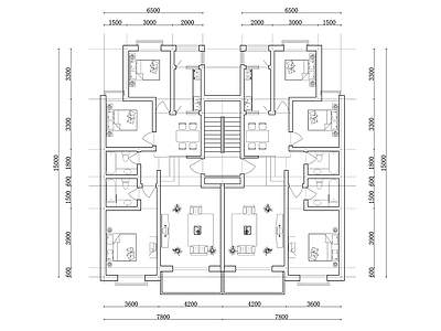 243m²公寓住宅平面设计图纸 施工图