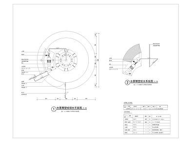 水景雕塑给排水图平面图系统图 施工图