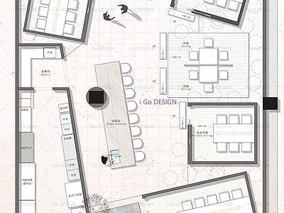 iGo 195㎡日式料理店平面优化案例源文件 施工图