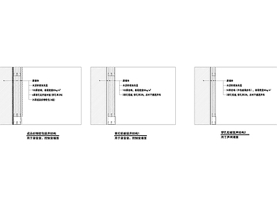 墙面吸音装饰材料节点大样 施工图