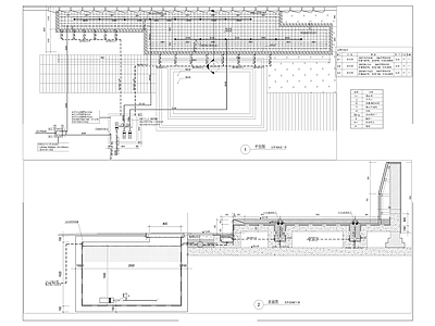 特色水景给排水平面剖面图 施工图
