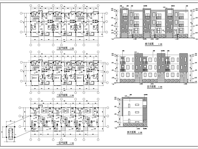 联排别墅建筑设计方案图 施工图