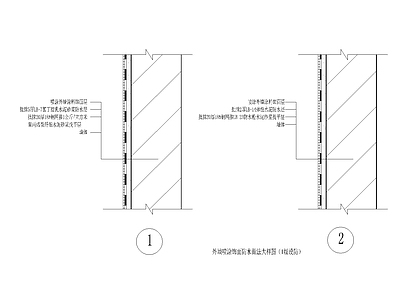 现代其他节点详图 外墙喷涂饰面防水 施工图