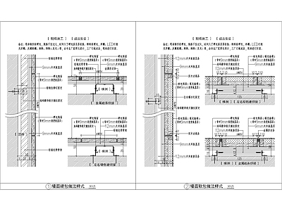 现代墙面节点墙面软包硬包做法 施工图