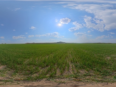 现代天空HDR 晴朗稻谷天空 蓝天 晴朗