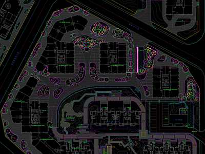 现代新中式小区景观 公寓景观 北京泰禾院子 台湖1号 绿化图纸 施工图