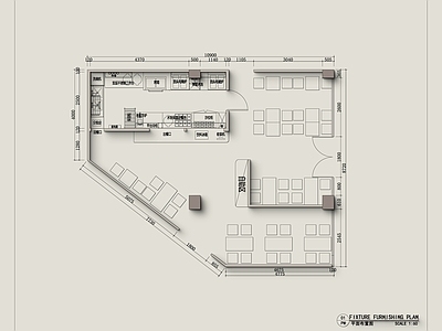 中式现代中餐厅 80平餐饮店全套 施工图